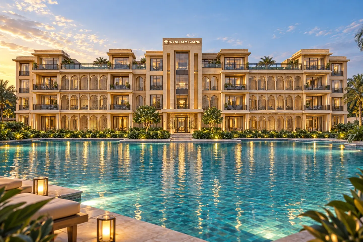 Wyndham Grand Jaipur Amer — façade render with proposed signage (artist’s impression)