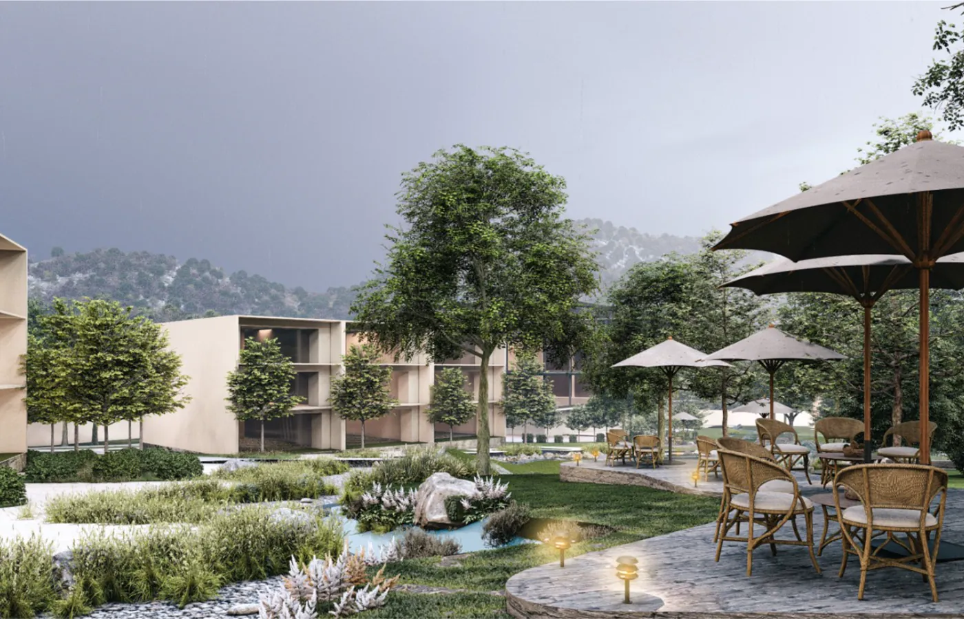 Dolce by Wyndham Udaipur — garden dining terrace (artist's impression)