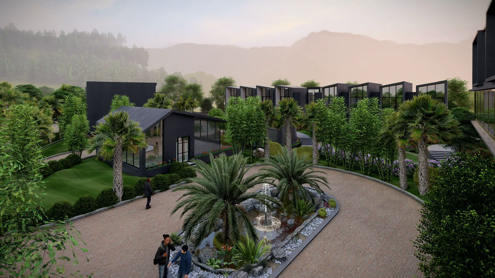 Kamah Udaipur — aerial masterplan of the hillside residences (artist's impression)