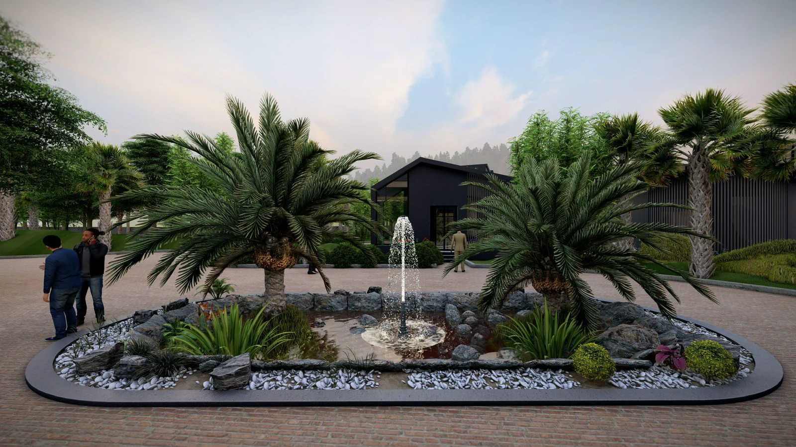 Kamah Udaipur — landscaped arrival court (artist's impression)