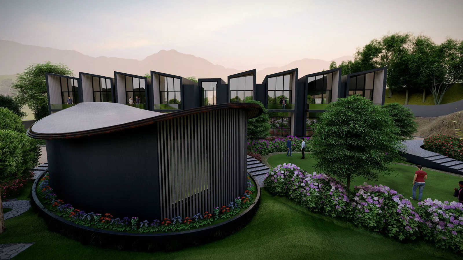 Kamah Udaipur — circular clubhouse pavilion (artist's impression)