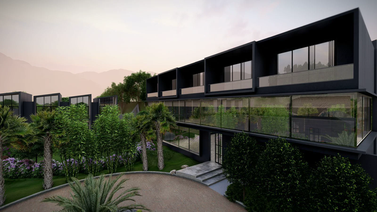 Kamah Udaipur — residences above the gardens (artist's impression)