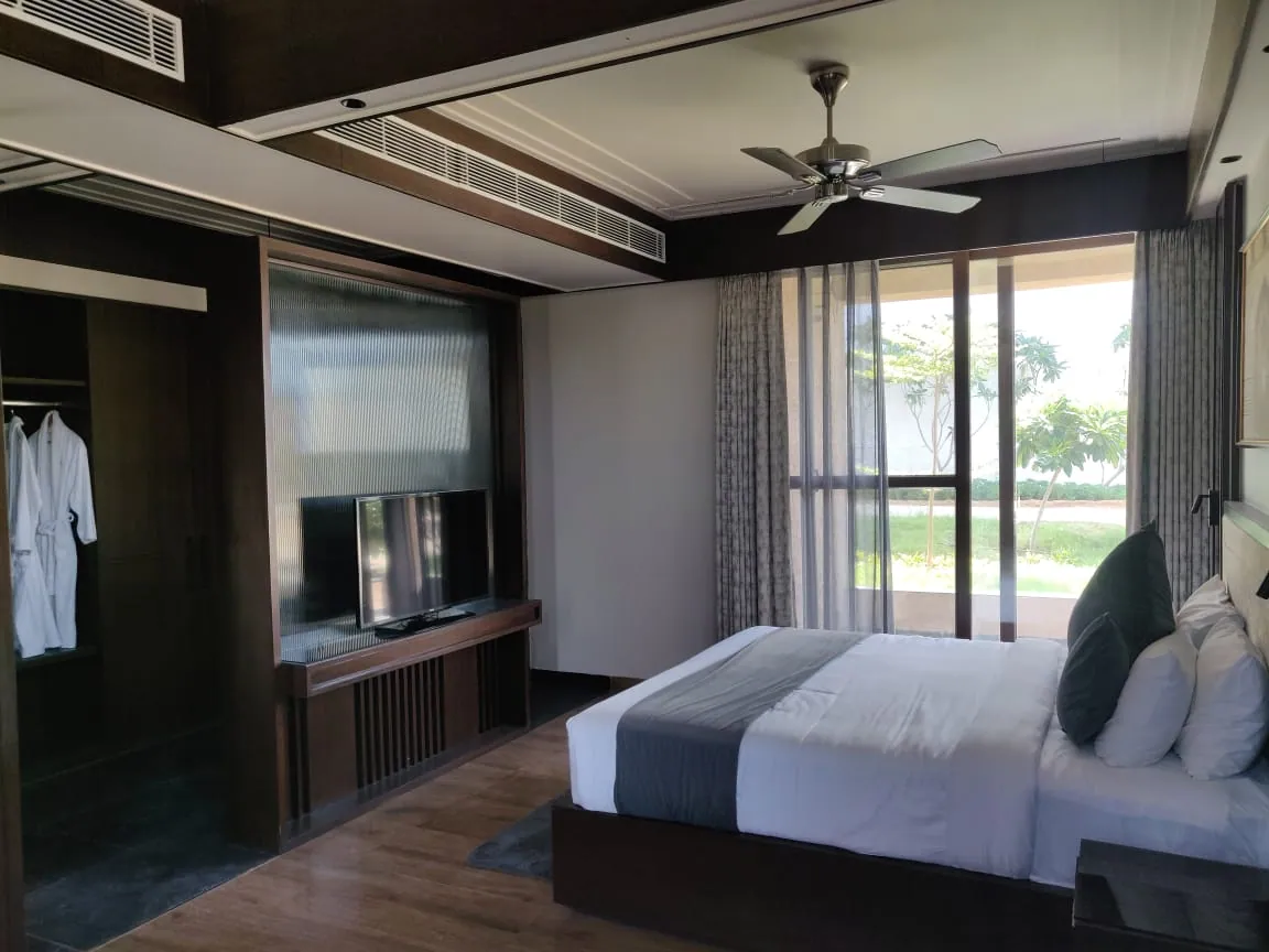 Regenta Resort & Spa Pushkar — bedroom with garden view